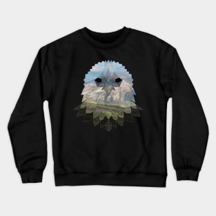 Eagle Low Poly Double Exposure Art Crewneck Sweatshirt